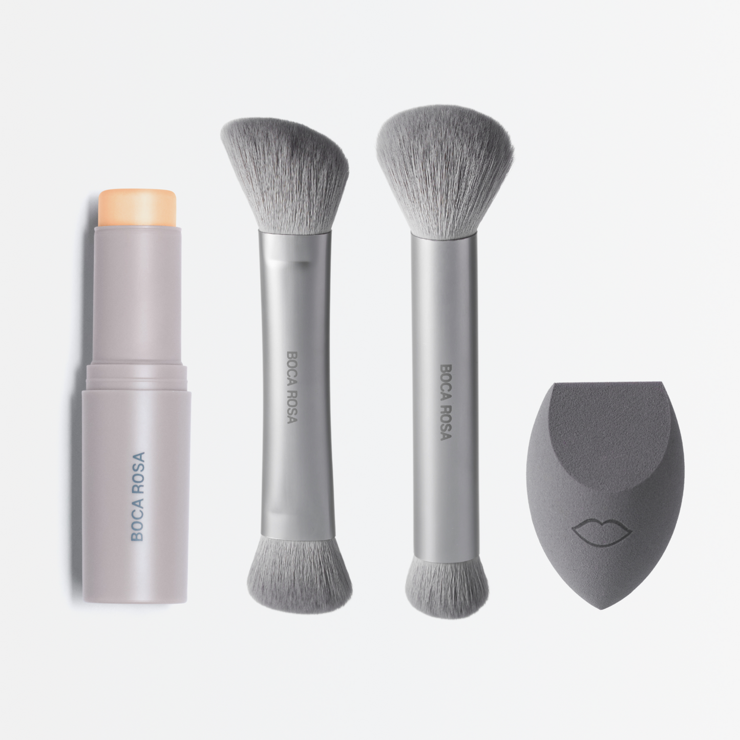 Kit Pele Prática Stick Pele Multifuncional + Pincel Duo 1 + Pincel Duo 2 + Esponja de Maquiagem