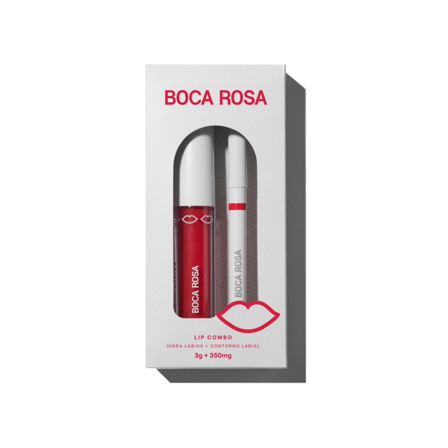 Contorno Labial Vermelho + Hidra Lábios Vermelho