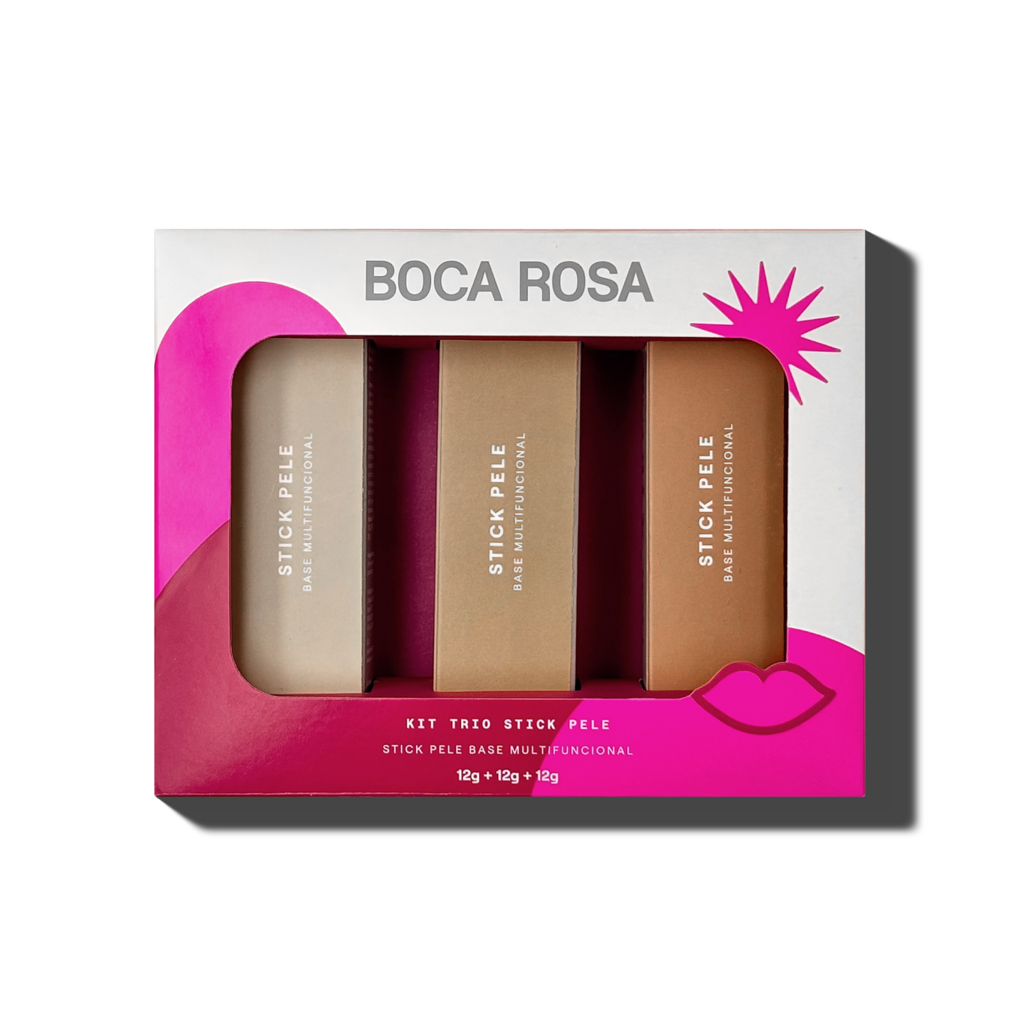 Kit Stick Pele Médio Claro 3 - BR08 | BR15 | BR38